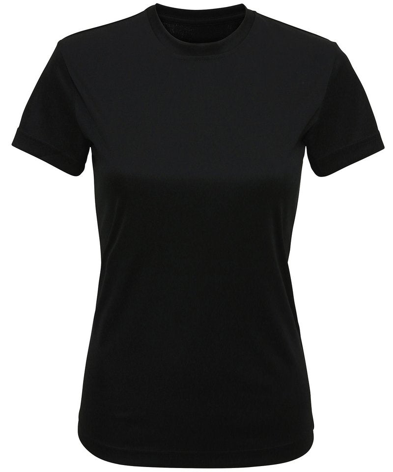 Women's Tridri Recycled Performance T-Shirt in Black by TriDri — Custom branded clothing by Print Press, featuring premium embroidery produced in our specialist print lab in the UK.