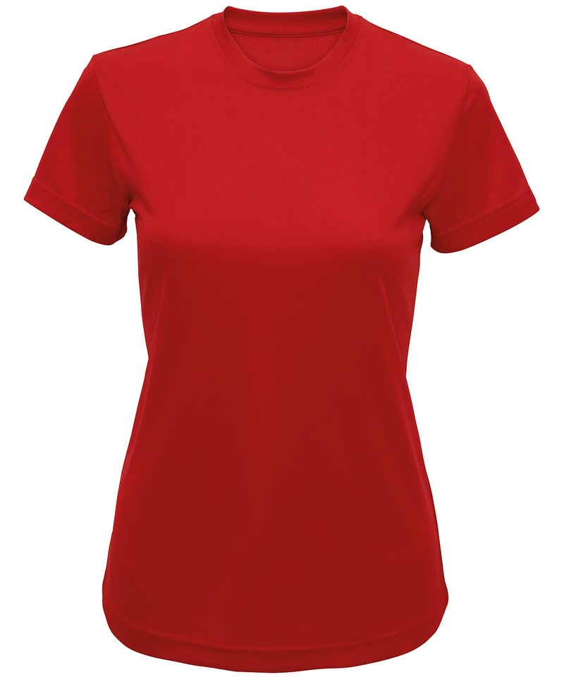 Women's Tridri Recycled Performance T-Shirt in Fire Red by TriDri — Custom branded clothing by Print Press, featuring premium embroidery produced in our specialist print lab in the UK.