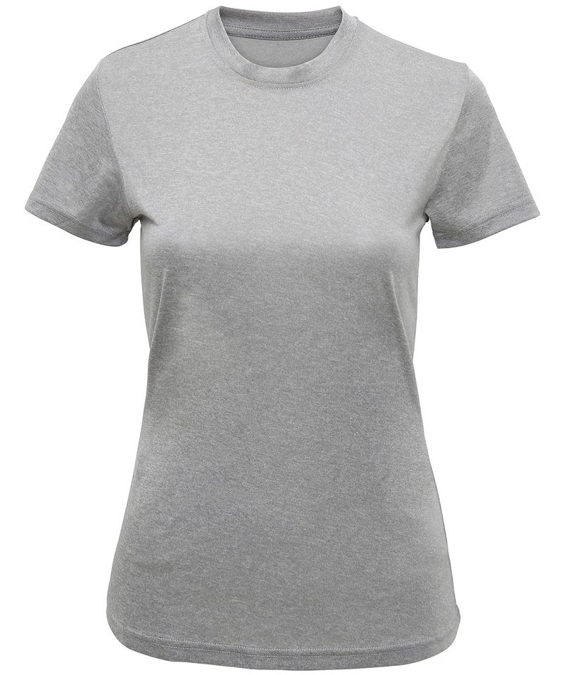 Women's Tridri Recycled Performance T-Shirt in Silver Melange by TriDri — Custom branded clothing by Print Press, featuring premium embroidery produced in our specialist print lab in the UK.