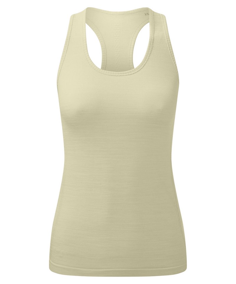 Women's Tridri Recycled Seamless 3D Fit Multi-Sport Flex Vest in Sage Green Melange by TriDri — Custom branded clothing by Print Press, featuring premium embroidery produced in our specialist print lab in the UK.