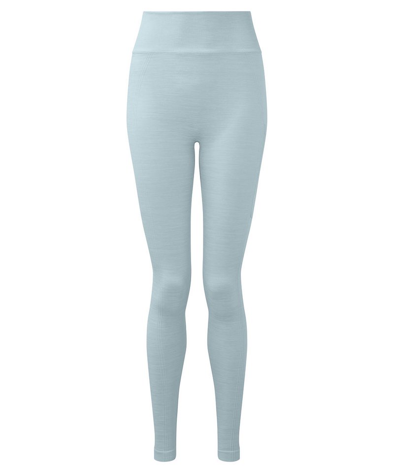 Women's Tridri Recycled Seamless 3D Fit Multi-Sport Flex Leggings in Sky Blue Melange by TriDri — Custom branded clothing by Print Press, featuring premium embroidery produced in our specialist print lab in the UK.