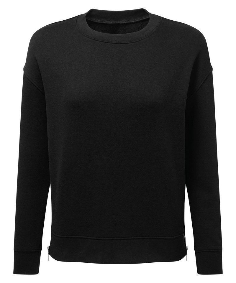 Women's Tridri Recycled Chill Zip Sweatshirt in Black by TriDri — Custom branded clothing by Print Press, featuring premium embroidery produced in our specialist print lab in the UK.