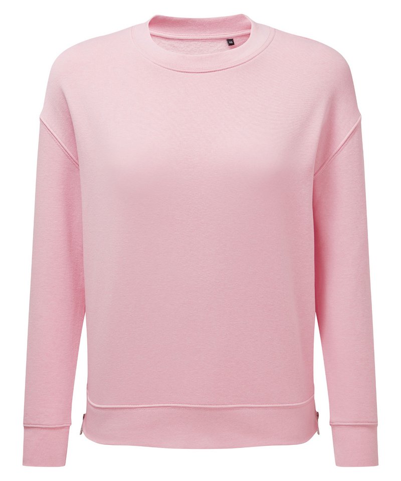 Women's Tridri Recycled Chill Zip Sweatshirt in Light Pink by TriDri — Custom branded clothing by Print Press, featuring premium embroidery produced in our specialist print lab in the UK.