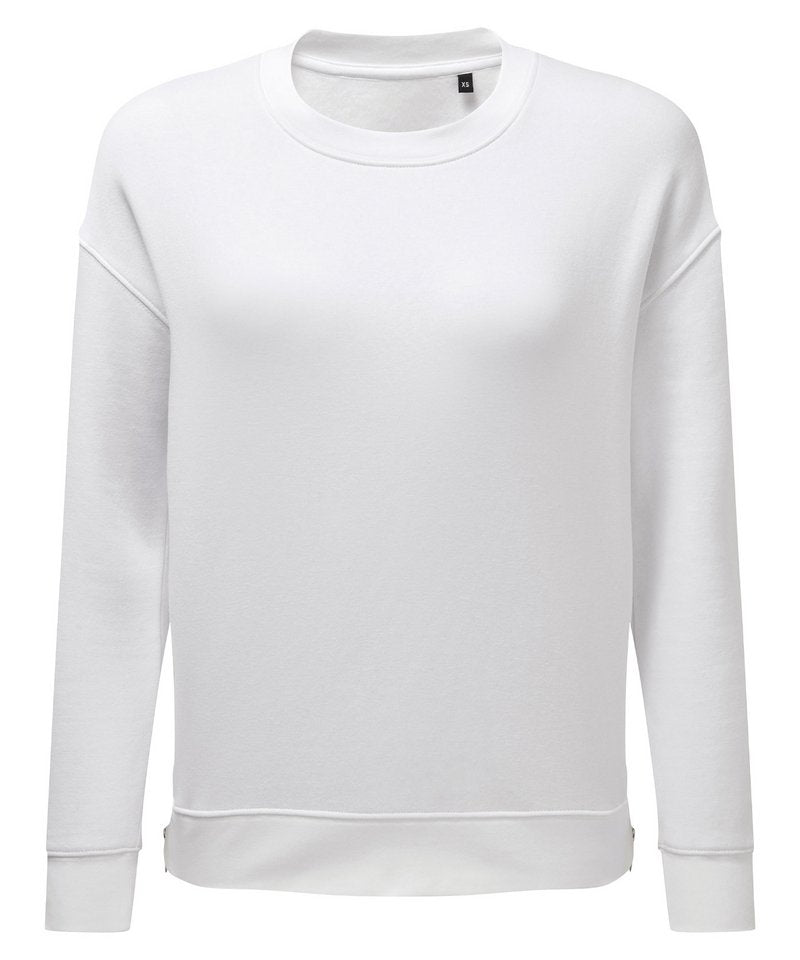 Women's Tridri Recycled Chill Zip Sweatshirt in White by TriDri — Custom branded clothing by Print Press, featuring premium embroidery produced in our specialist print lab in the UK.
