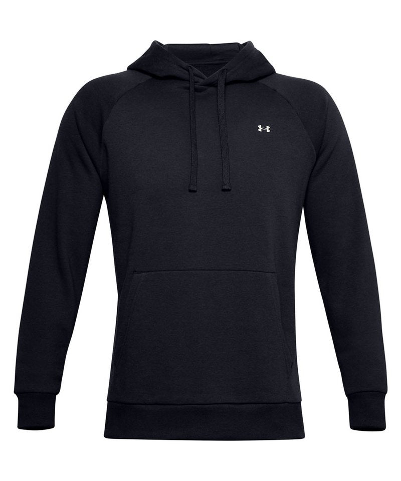 Rival Fleece Hoodie in Black Onyx White by Under Armour — Custom branded clothing by Print Press, featuring premium embroidery produced in our specialist print lab in the UK.