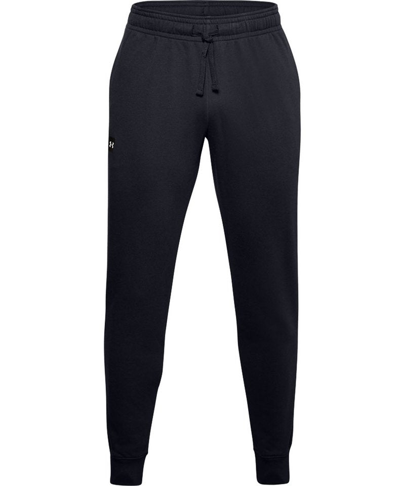 Rival Fleece Jogger in Black Onyx White by Under Armour — Custom branded clothing by Print Press, featuring premium embroidery produced in our specialist print lab in the UK.