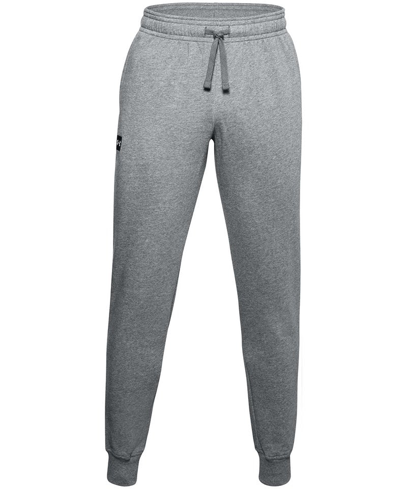 Rival Fleece Jogger in Pitch Grey Light Heather Onyx White by Under Armour — Custom branded clothing by Print Press, featuring premium embroidery produced in our specialist print lab in the UK.