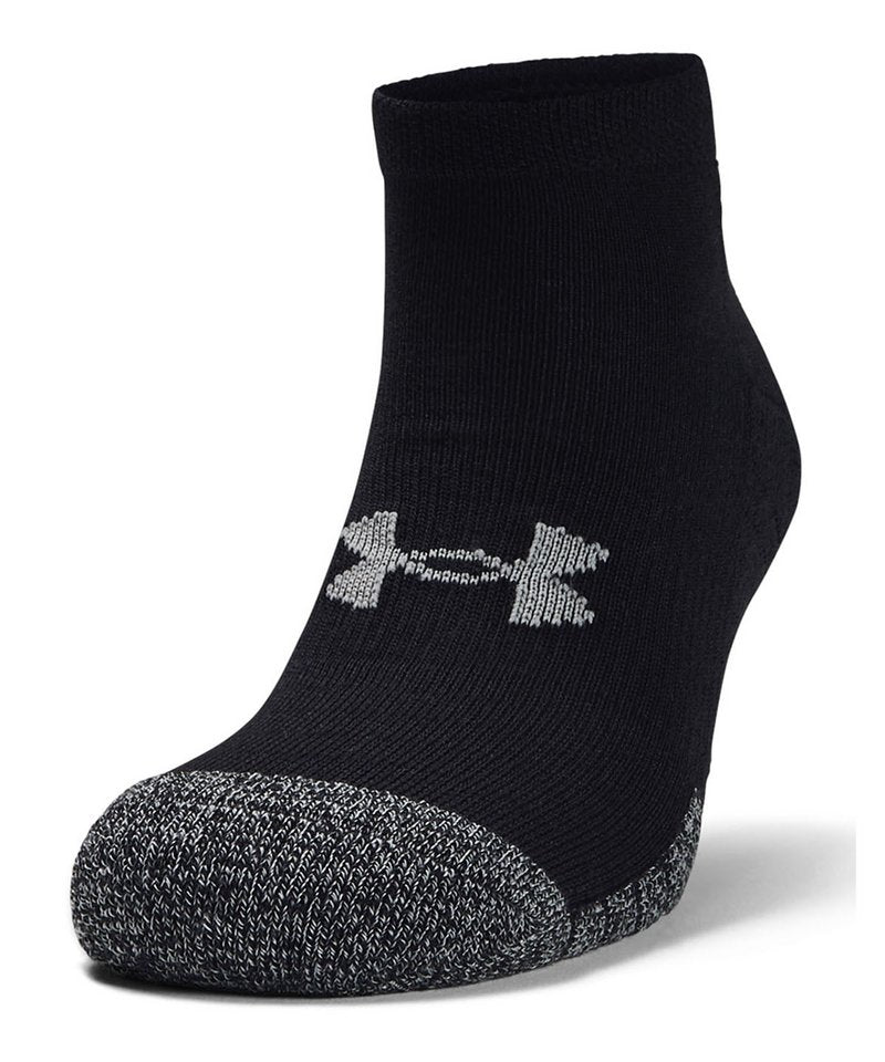 Heatgear Lo Cut Socks (Pack Of 3 Pairs) in Black Black Steel by Under Armour — Custom branded clothing by Print Press, featuring premium embroidery produced in our specialist print lab in the UK.
