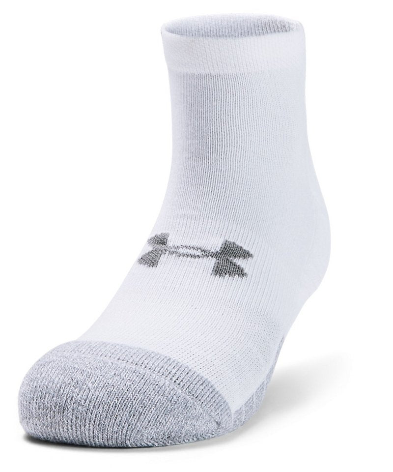 Heatgear Lo Cut Socks (Pack Of 3 Pairs) in White White Steel by Under Armour — Custom branded clothing by Print Press, featuring premium embroidery produced in our specialist print lab in the UK.