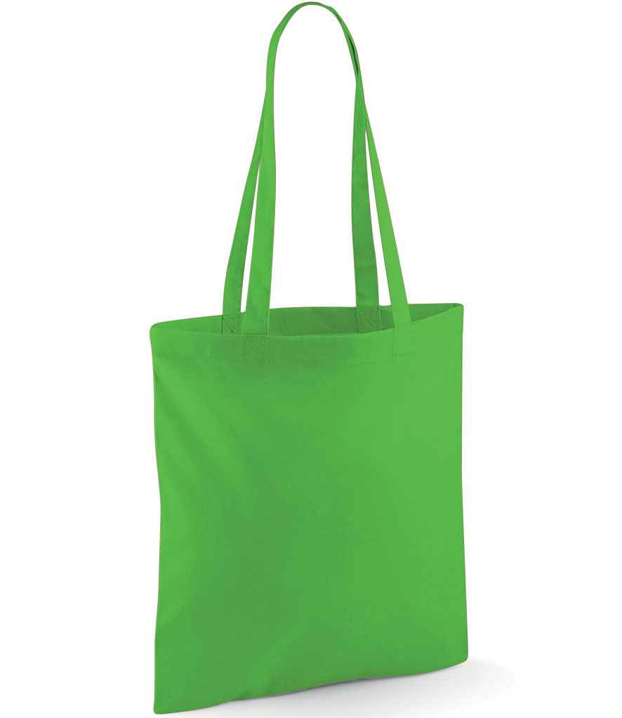 Westford Mill Bag For Life - Long Handles in ONE Apple Green by Westford Mill — Custom branded clothing by Print Press, featuring premium embroidery produced in our specialist print lab in the UK.