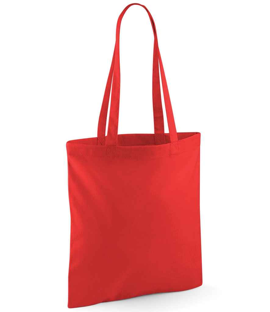 Westford Mill Bag For Life - Long Handles in ONE Bright Red by Westford Mill — Custom branded clothing by Print Press, featuring premium embroidery produced in our specialist print lab in the UK.
