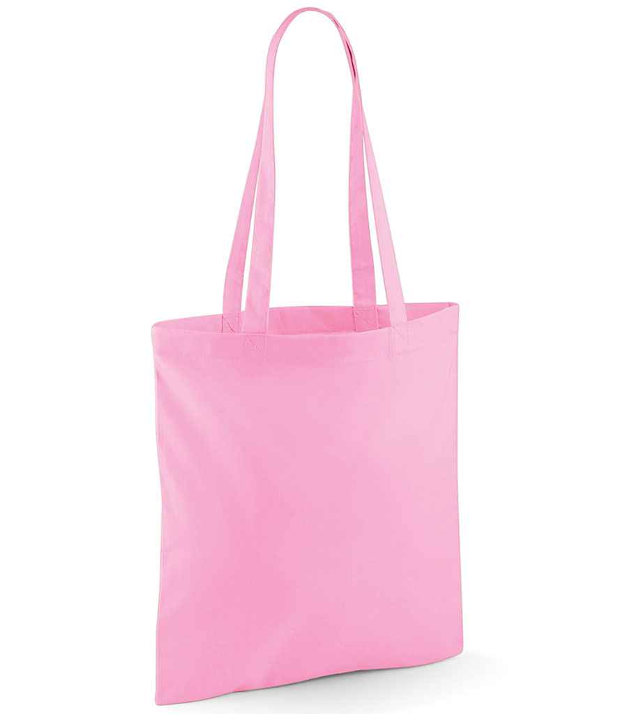 Westford Mill Bag For Life - Long Handles in ONE Classic Pink by Westford Mill — Custom branded clothing by Print Press, featuring premium embroidery produced in our specialist print lab in the UK.