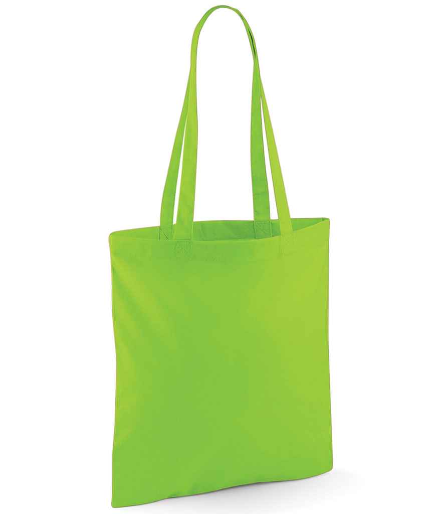 Westford Mill Bag For Life - Long Handles in ONE Lime Green by Westford Mill — Custom branded clothing by Print Press, featuring premium embroidery produced in our specialist print lab in the UK.