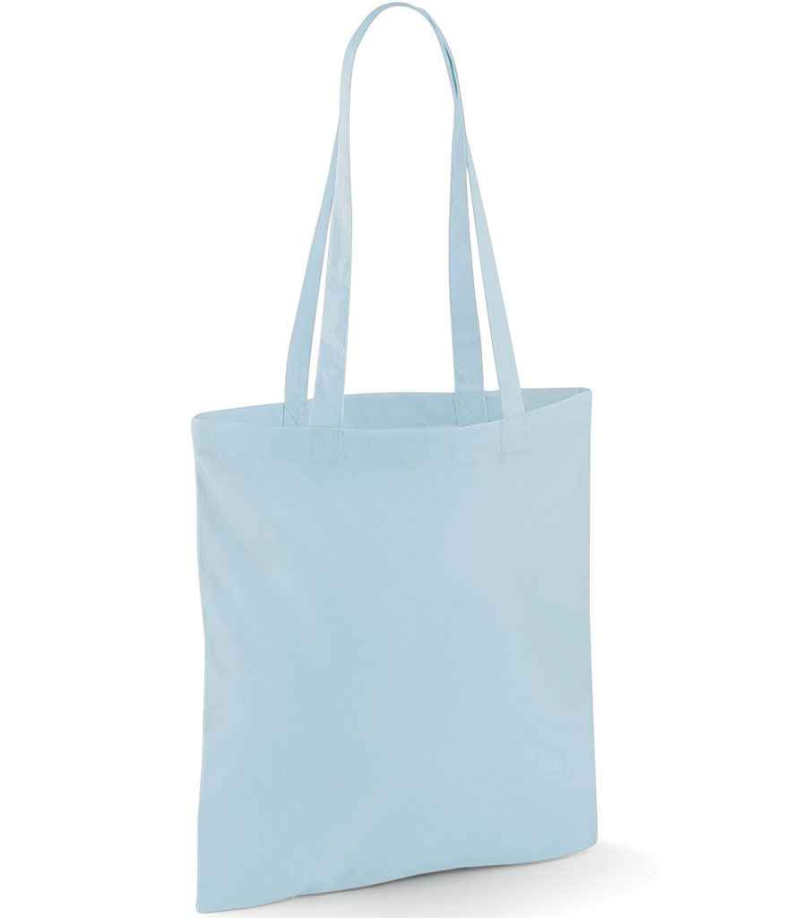 Westford Mill Bag For Life - Long Handles in ONE Pastel Blue by Westford Mill — Custom branded clothing by Print Press, featuring premium embroidery produced in our specialist print lab in the UK.