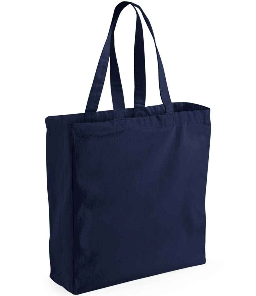 Westford Mill Canvas Classic Shopper in ONE French Navy by Westford Mill — Custom branded clothing by Print Press, featuring premium embroidery produced in our specialist print lab in the UK.