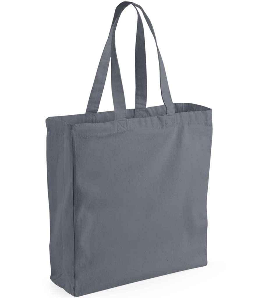 Westford Mill Canvas Classic Shopper in ONE Graphite Grey by Westford Mill — Custom branded clothing by Print Press, featuring premium embroidery produced in our specialist print lab in the UK.