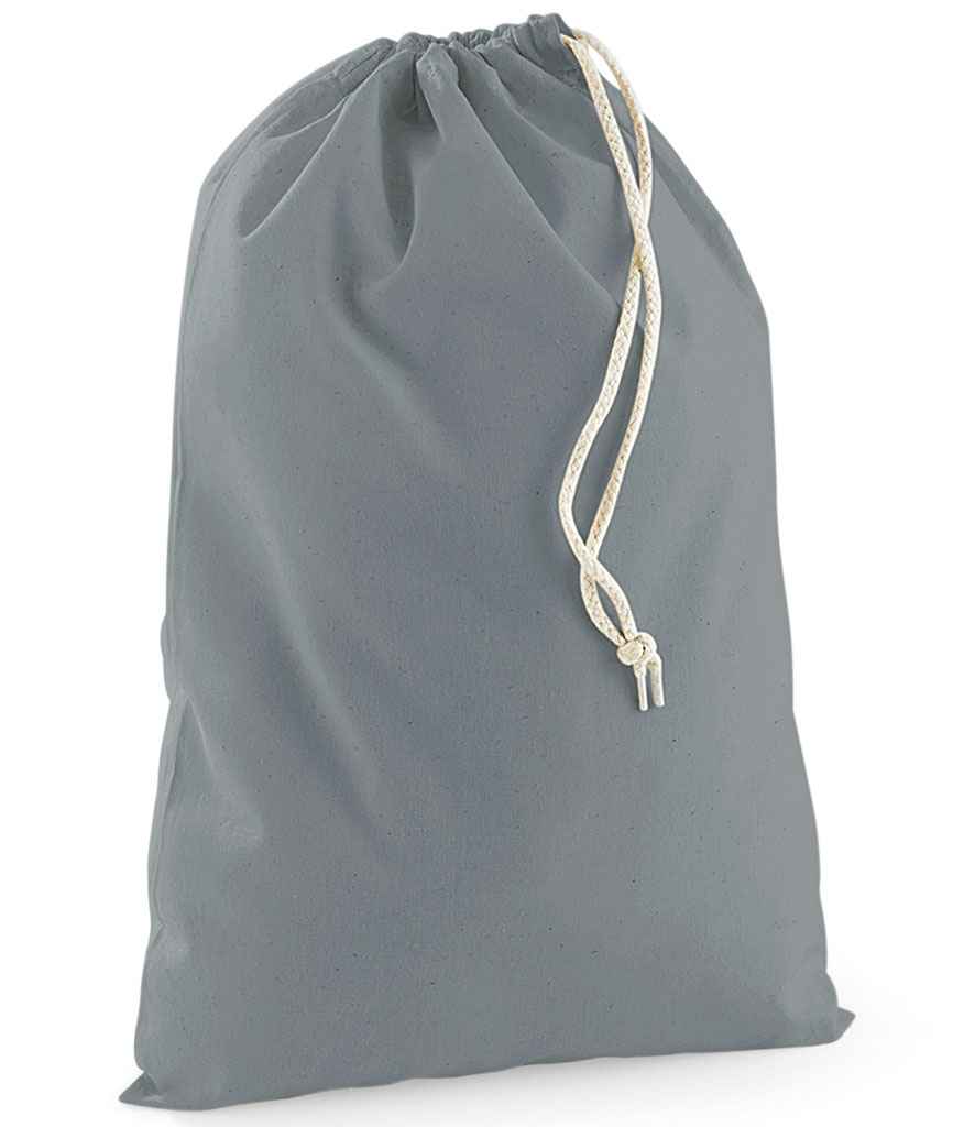 Westford Mill Cotton Stuff Bag in Pure Grey by Westford Mill — Custom branded clothing by Print Press, featuring premium embroidery produced in our specialist print lab in the UK.