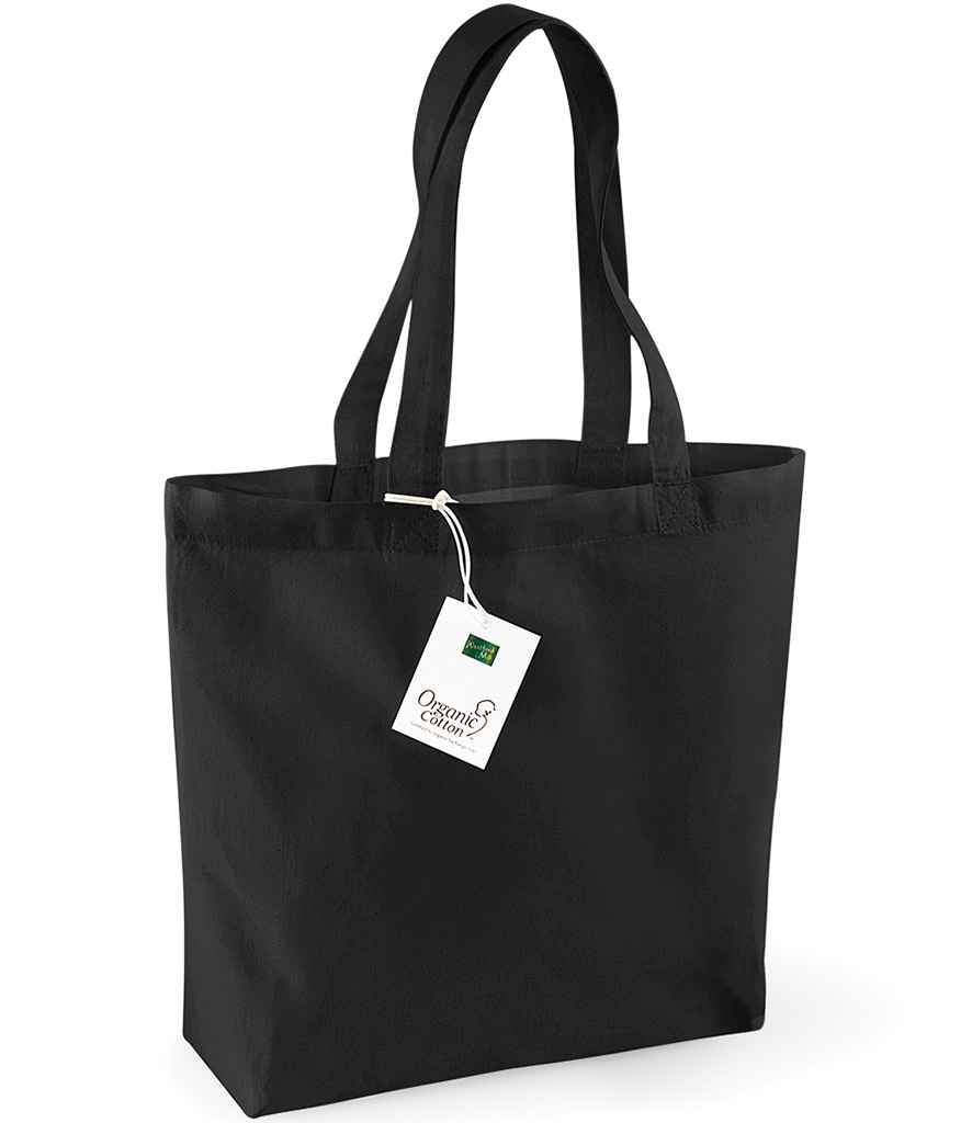 Westford Mill Organic Cotton Shopper in ONE Black by Westford Mill — Custom branded clothing by Print Press, featuring premium embroidery produced in our specialist print lab in the UK.