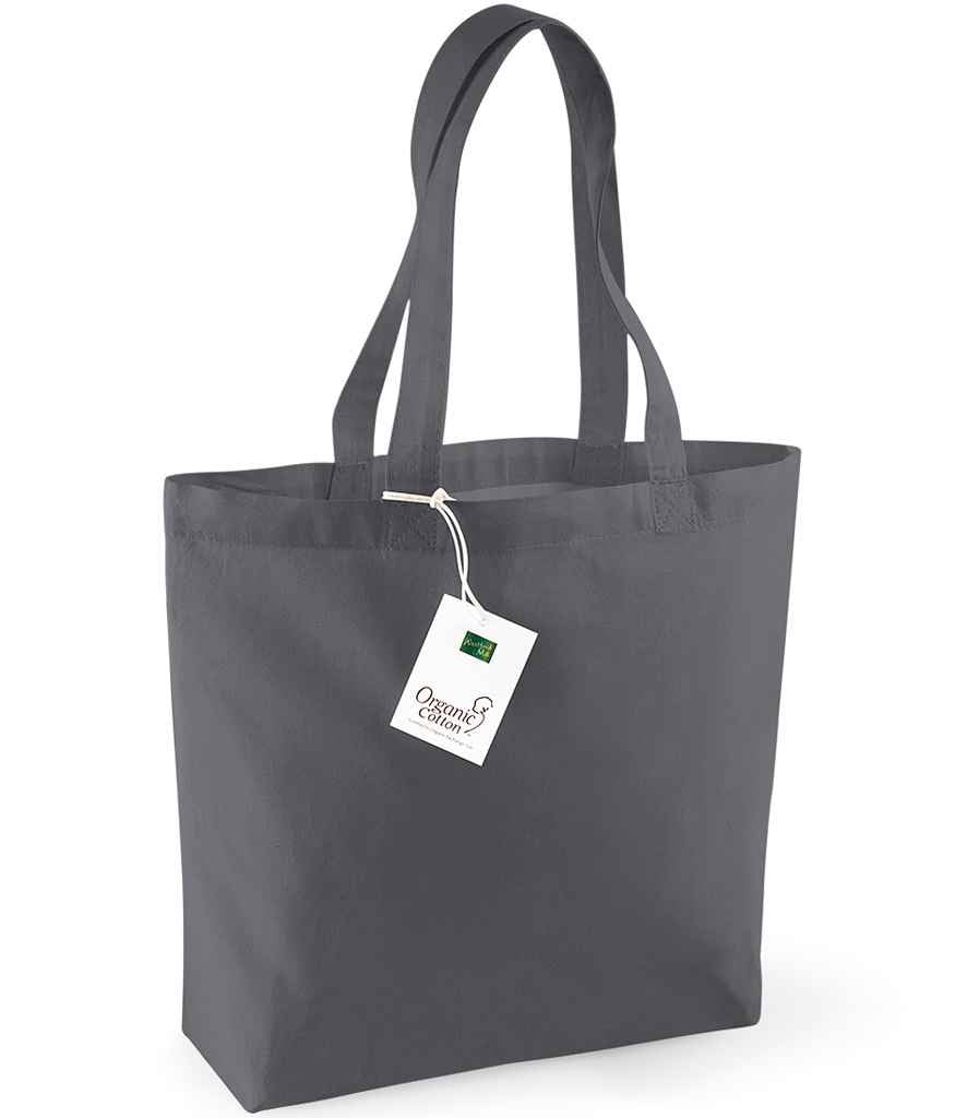 Westford Mill Organic Cotton Shopper in ONE Graphite Grey by Westford Mill — Custom branded clothing by Print Press, featuring premium embroidery produced in our specialist print lab in the UK.