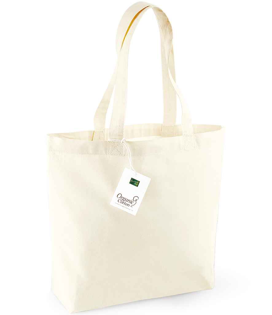 Westford Mill Organic Cotton Shopper in ONE Natural by Westford Mill — Custom branded clothing by Print Press, featuring premium embroidery produced in our specialist print lab in the UK.
