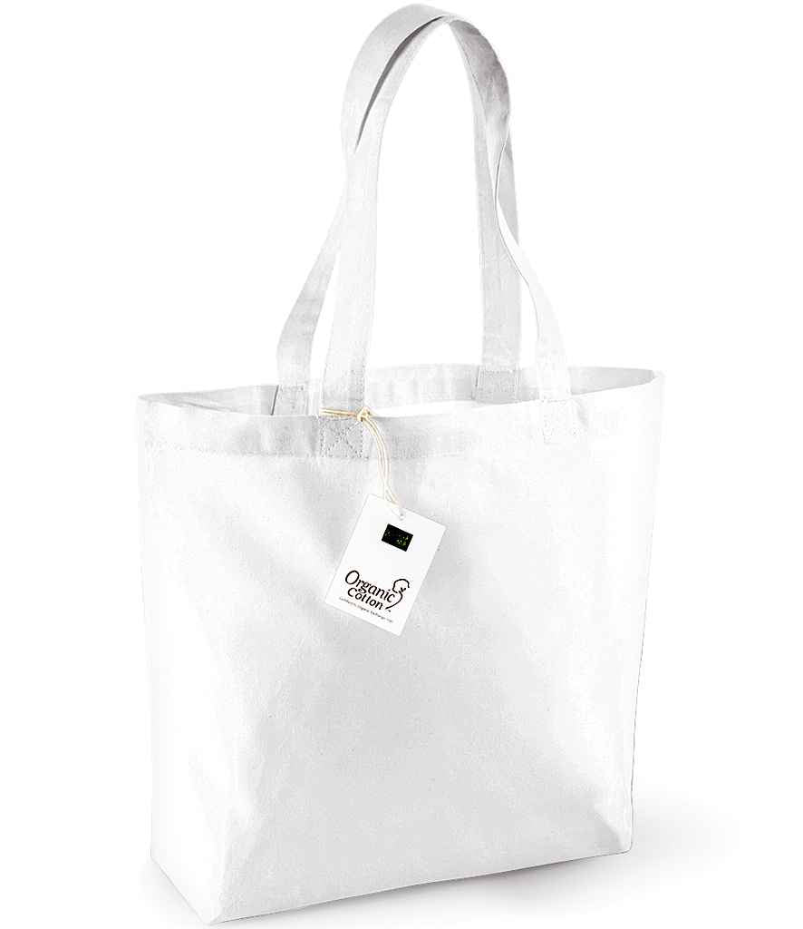 Westford Mill Organic Cotton Shopper in ONE White by Westford Mill — Custom branded clothing by Print Press, featuring premium embroidery produced in our specialist print lab in the UK.