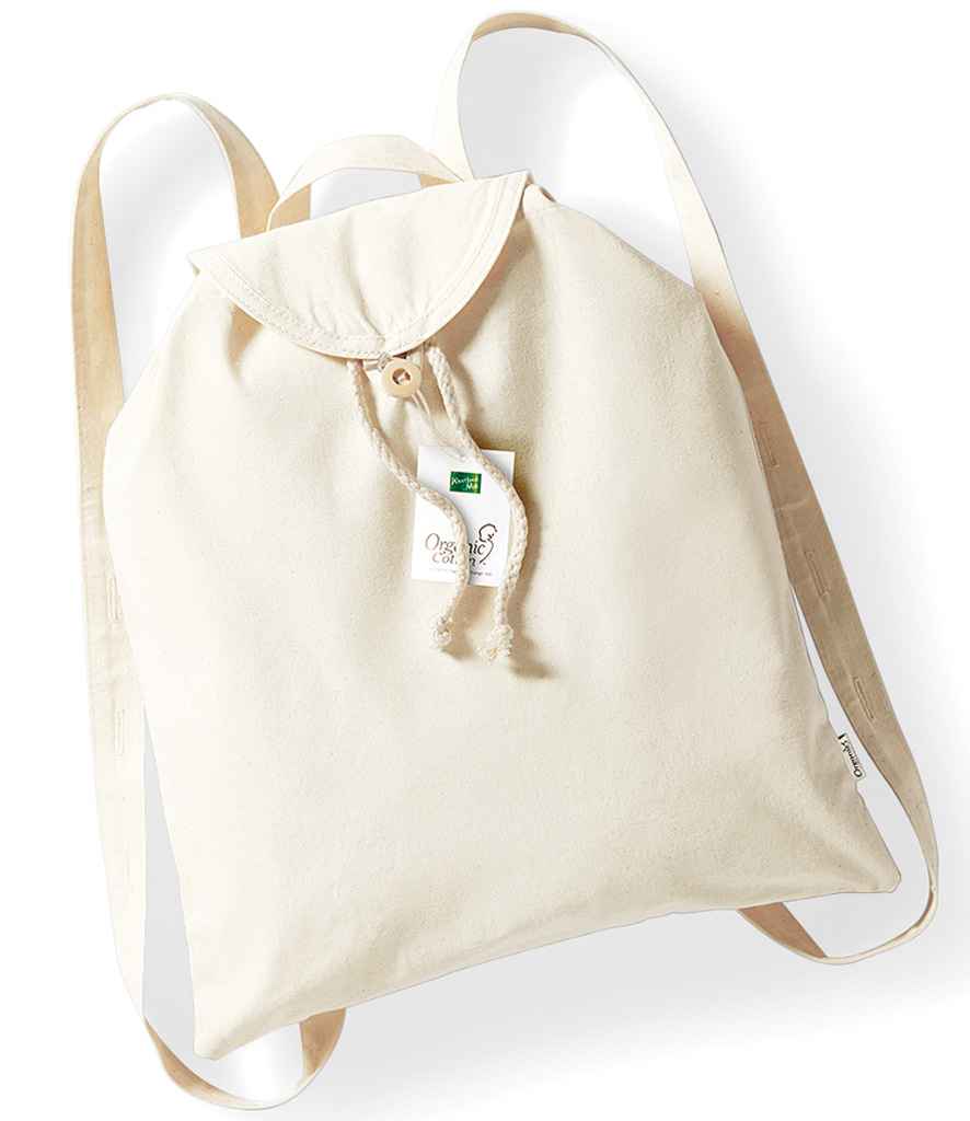 Westford Mill Organic Festival Backpack in ONE Natural by Westford Mill — Custom branded clothing by Print Press, featuring premium embroidery produced in our specialist print lab in the UK.