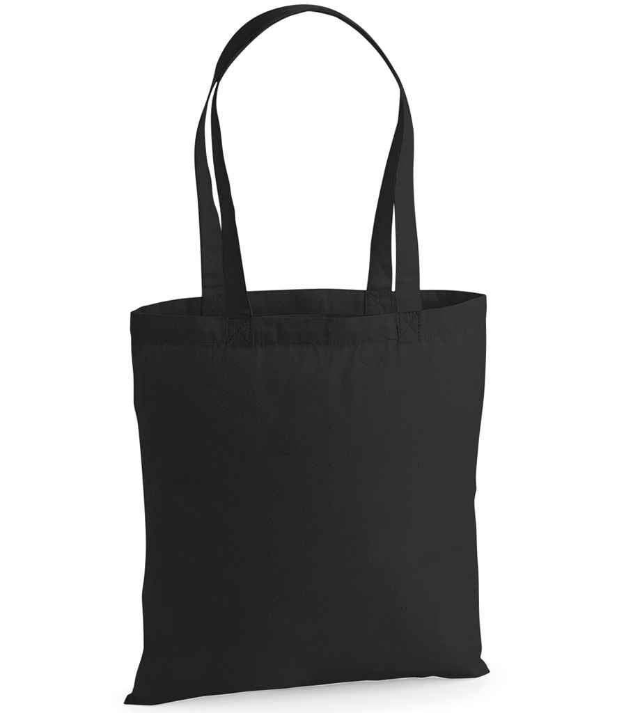 Westford Mill Premium Cotton Tote Bag in ONE Black by Westford Mill — Custom branded clothing by Print Press, featuring premium embroidery produced in our specialist print lab in the UK.