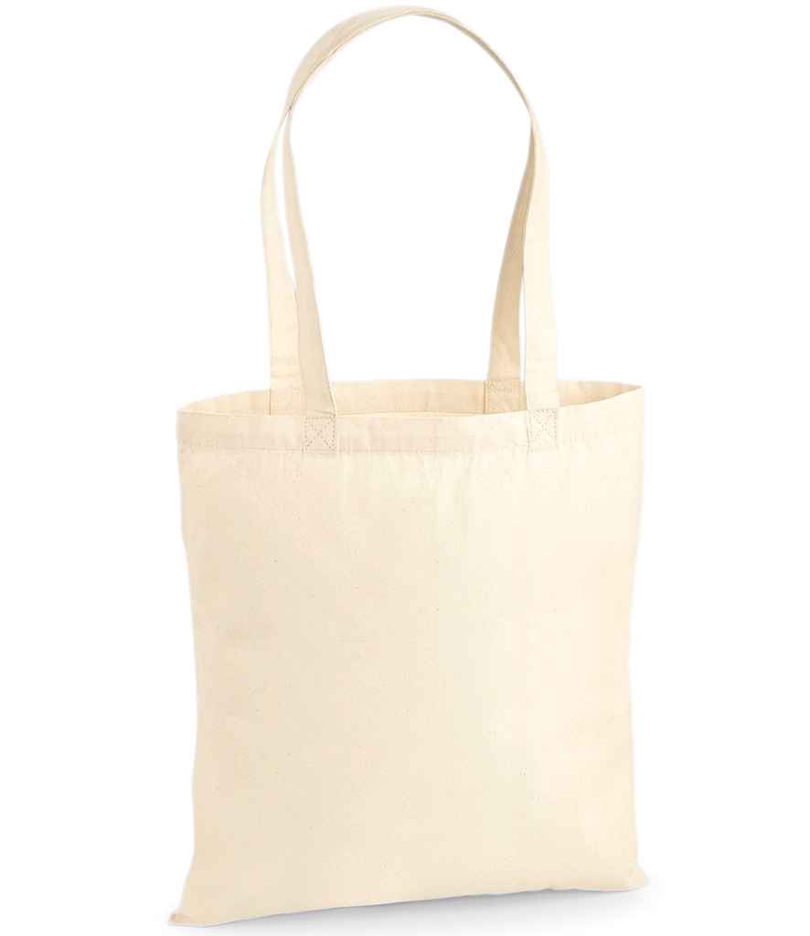 Westford Mill Premium Cotton Tote Bag in ONE Natural by Westford Mill — Custom branded clothing by Print Press, featuring premium embroidery produced in our specialist print lab in the UK.