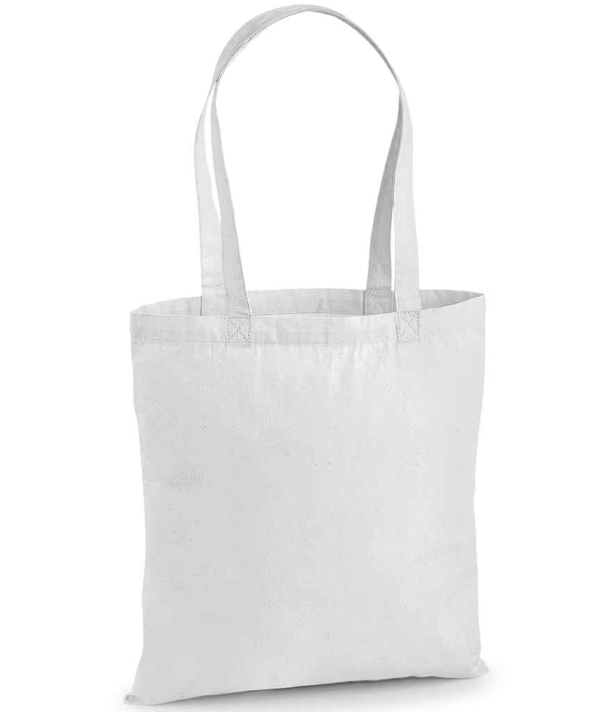 Westford Mill Premium Cotton Tote Bag in ONE White by Westford Mill — Custom branded clothing by Print Press, featuring premium embroidery produced in our specialist print lab in the UK.