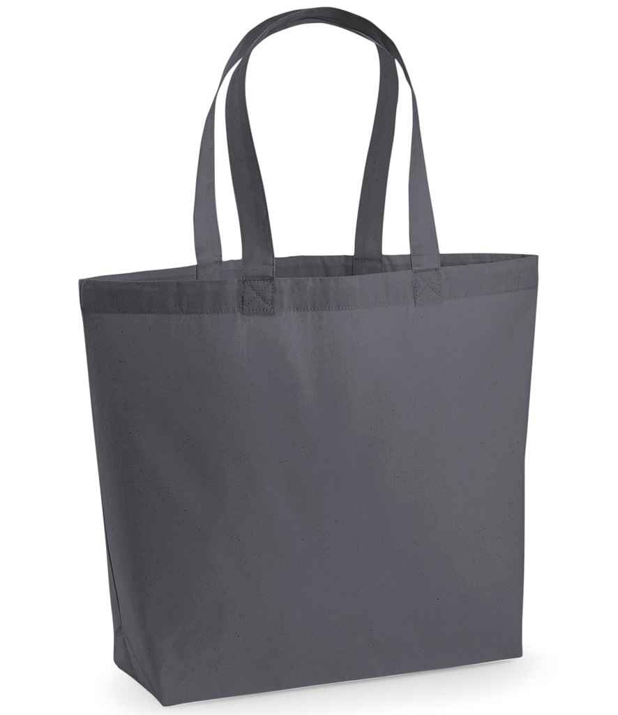 Westford Mill Premium Cotton Maxi Tote Bag in ONE Graphite Grey by Westford Mill — Custom branded clothing by Print Press, featuring premium embroidery produced in our specialist print lab in the UK.