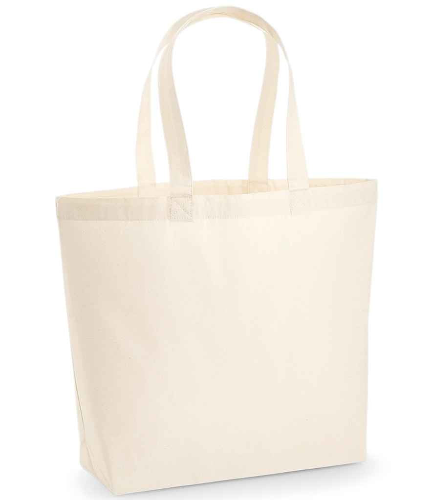 Westford Mill Premium Cotton Maxi Tote Bag in ONE Natural by Westford Mill — Custom branded clothing by Print Press, featuring premium embroidery produced in our specialist print lab in the UK.