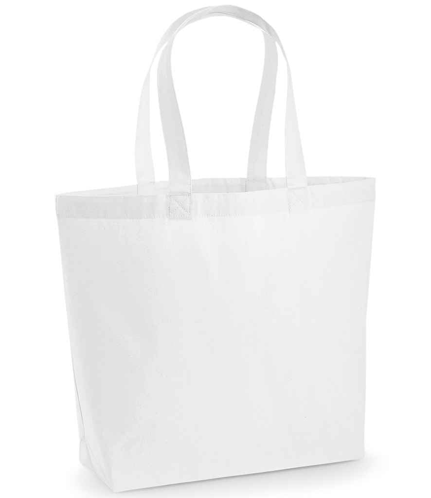 Westford Mill Premium Cotton Maxi Tote Bag in ONE White by Westford Mill — Custom branded clothing by Print Press, featuring premium embroidery produced in our specialist print lab in the UK.