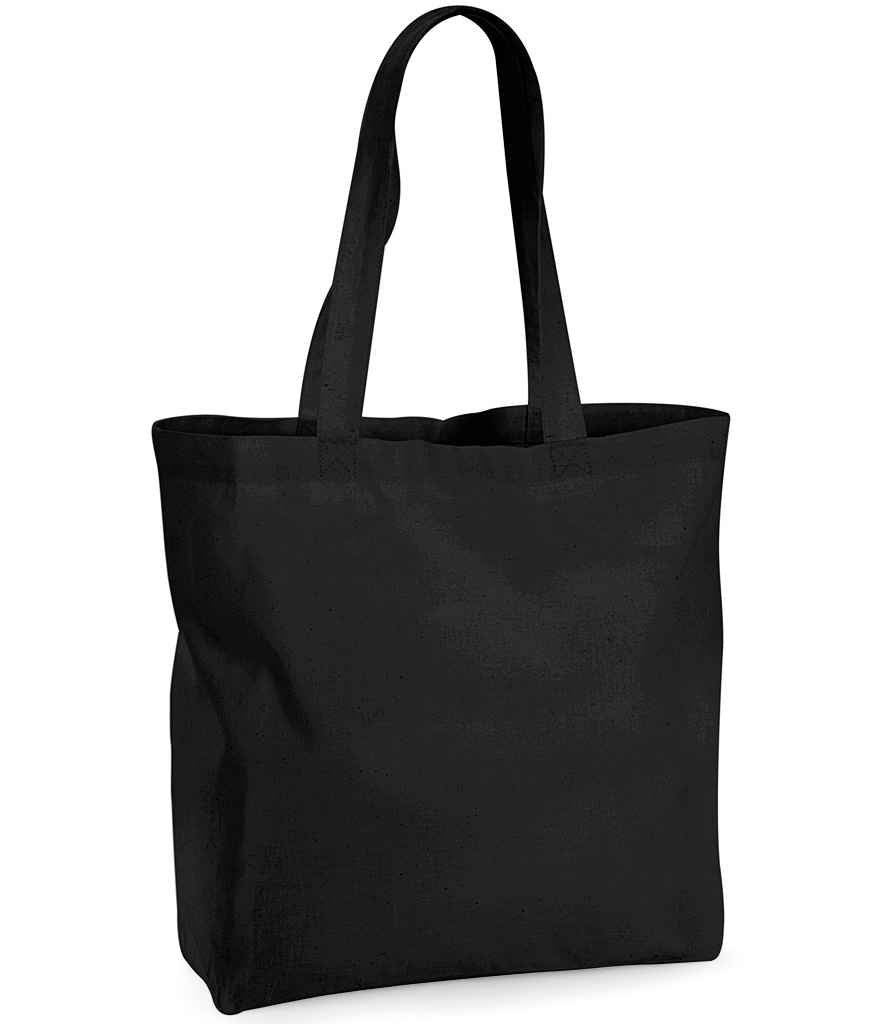 Westford Mill Organic Premium Cotton Maxi Tote Bag in ONE Black by Westford Mill — Custom branded clothing by Print Press, featuring premium embroidery produced in our specialist print lab in the UK.