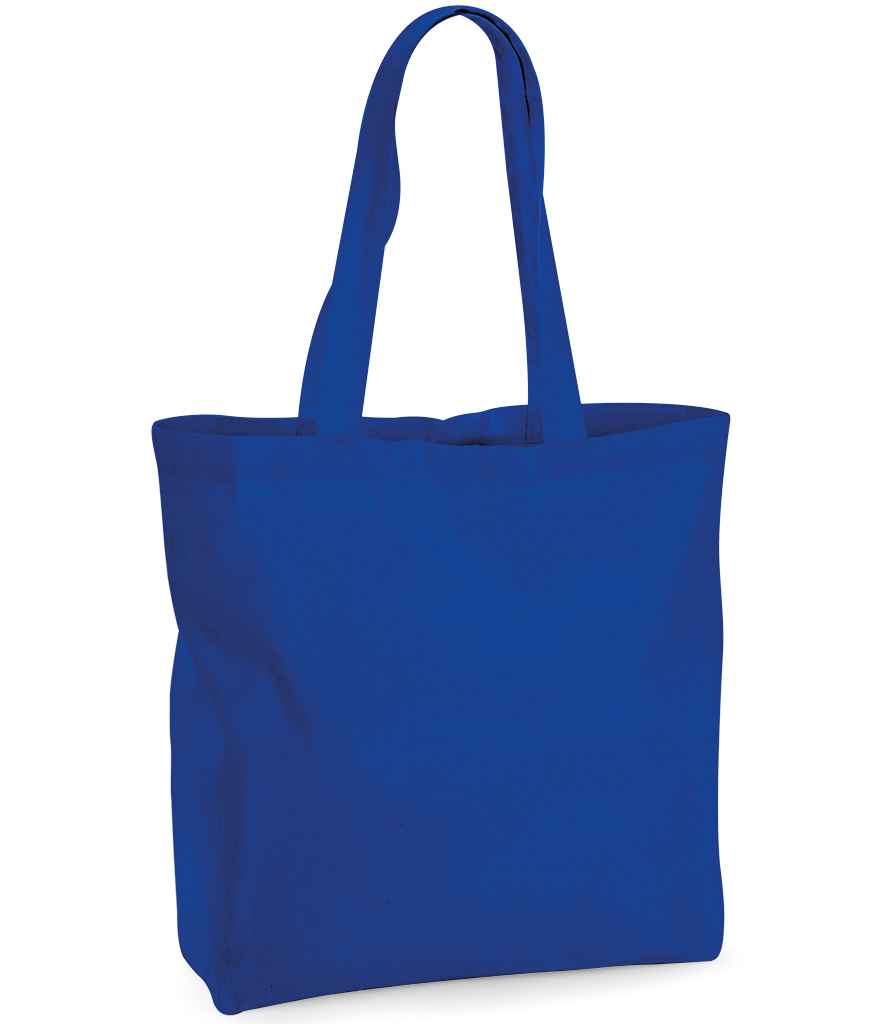 Westford Mill Organic Premium Cotton Maxi Tote Bag in ONE Bright Royal by Westford Mill — Custom branded clothing by Print Press, featuring premium embroidery produced in our specialist print lab in the UK.