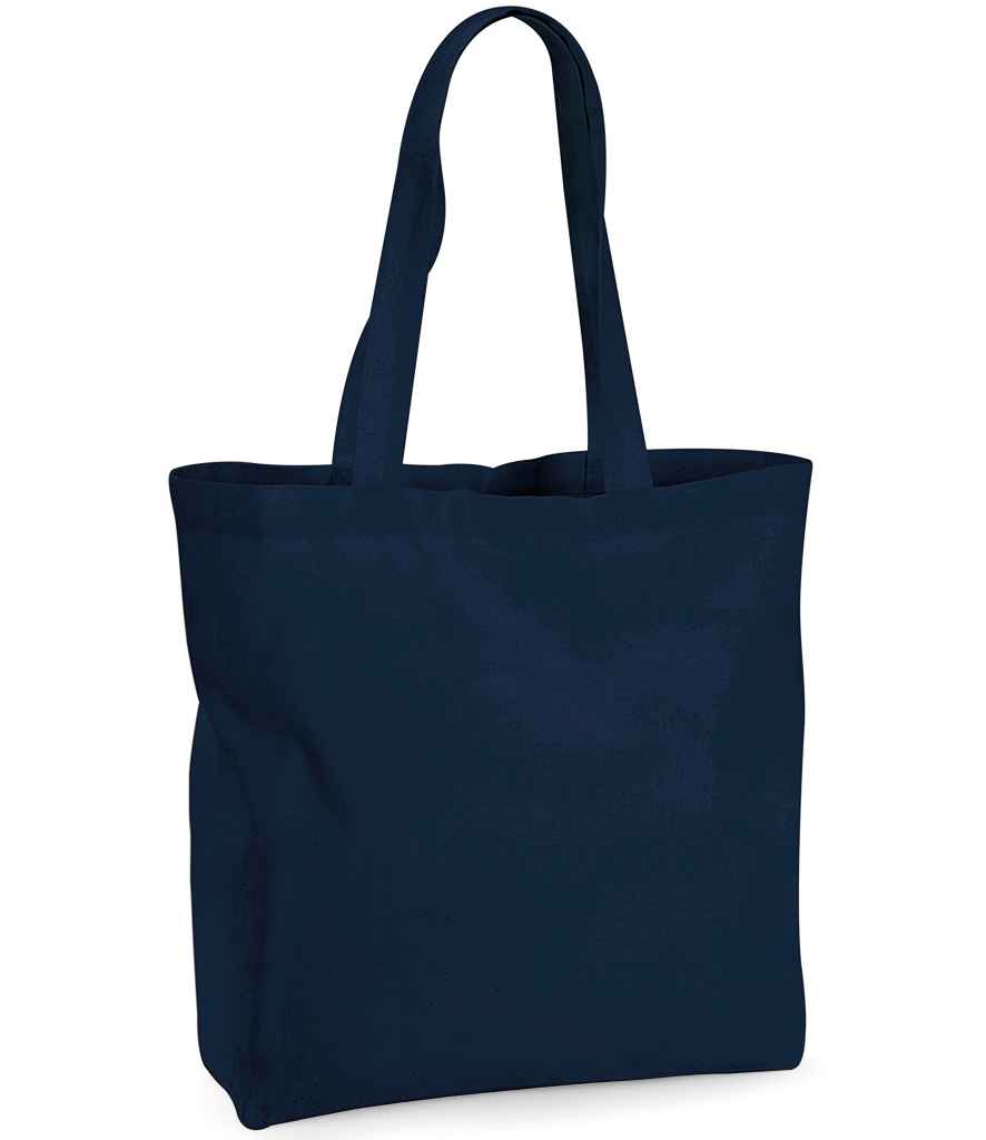 Westford Mill Organic Premium Cotton Maxi Tote Bag in ONE French Navy by Westford Mill — Custom branded clothing by Print Press, featuring premium embroidery produced in our specialist print lab in the UK.