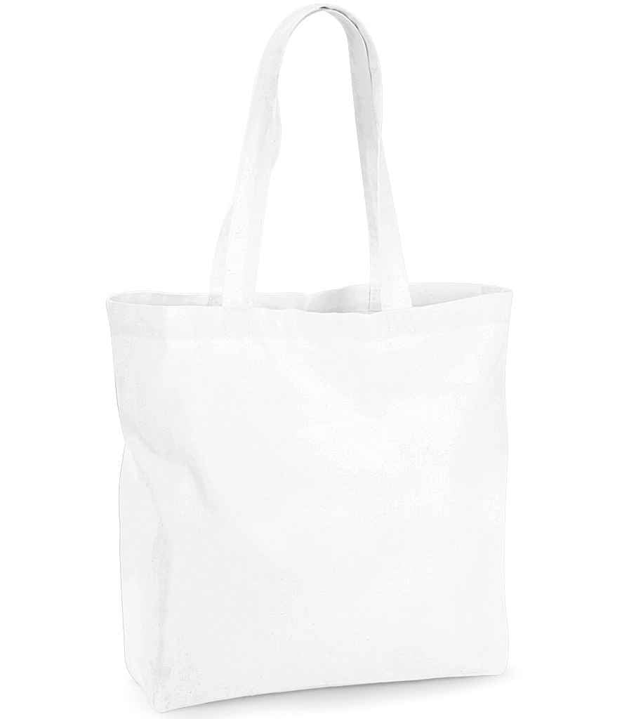 Westford Mill Organic Premium Cotton Maxi Tote Bag in ONE White by Westford Mill — Custom branded clothing by Print Press, featuring premium embroidery produced in our specialist print lab in the UK.
