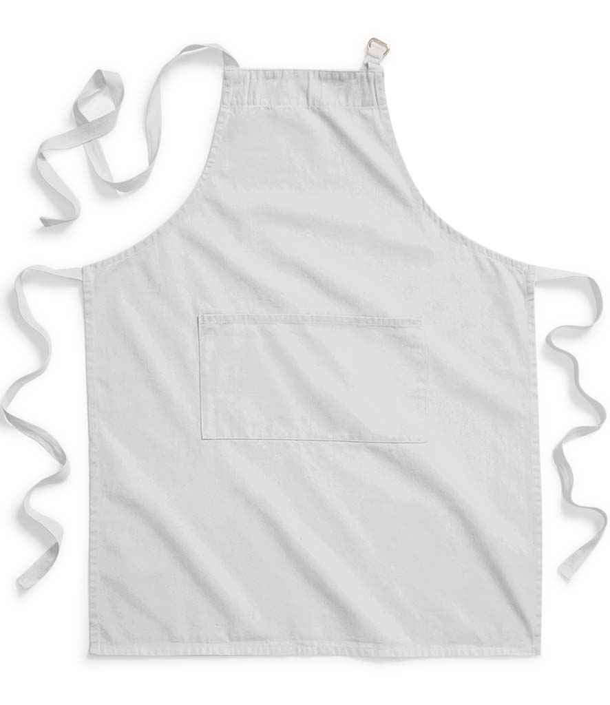 Westford Mill Fairtrade Adult Craft Apron in ONE Light Grey by Westford Mill — Custom branded clothing by Print Press, featuring premium embroidery produced in our specialist print lab in the UK.