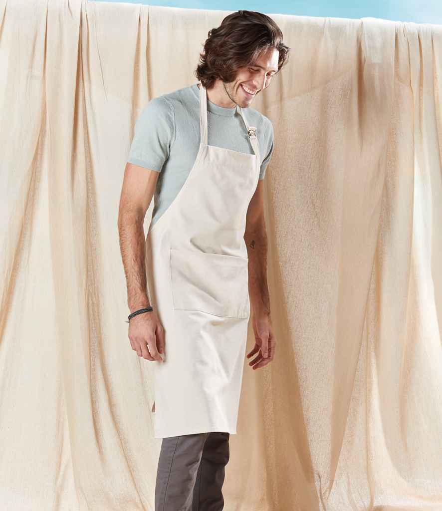 Westford Mill Fairtrade Adult Craft Apron in ONE Natural by Westford Mill — Custom branded clothing by Print Press, featuring premium embroidery produced in our specialist print lab in the UK.