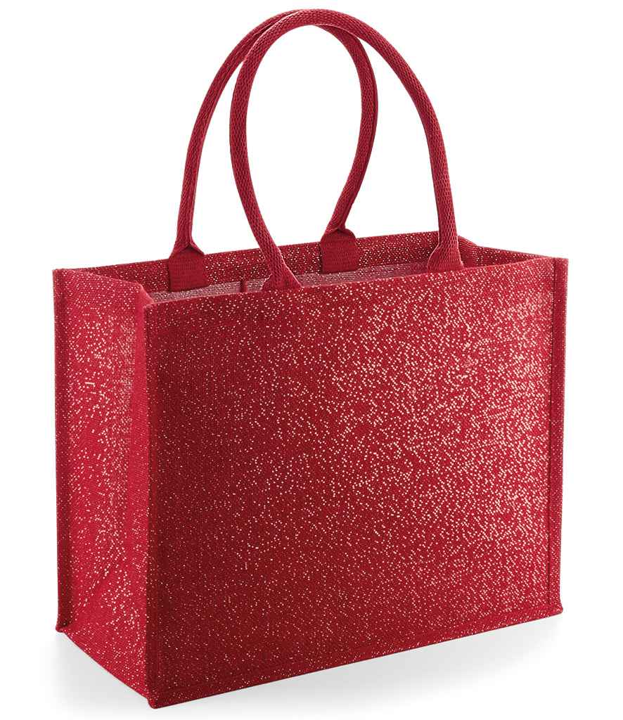 Westford Mill Shimmer Jute Shopper in ONE Red Gold by Westford Mill — Custom branded clothing by Print Press, featuring premium embroidery produced in our specialist print lab in the UK.