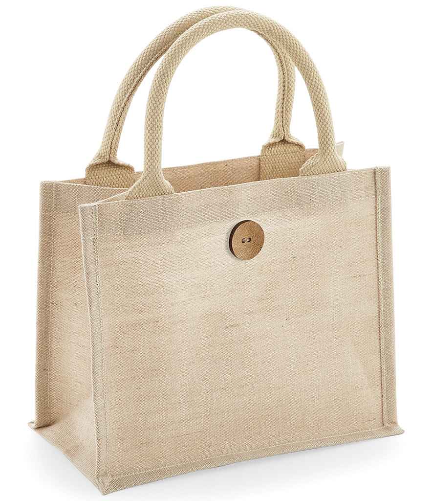 Westford Mill Juco Mini Gift Bag in ONE Natural by Westford Mill — Custom branded clothing by Print Press, featuring premium embroidery produced in our specialist print lab in the UK.
