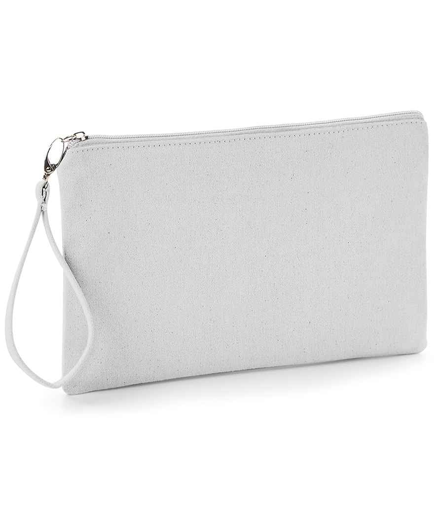 Westford Mill Canvas Wristlet Pouch in ONE Light Grey Light Grey by Westford Mill — Custom branded clothing by Print Press, featuring premium embroidery produced in our specialist print lab in the UK.