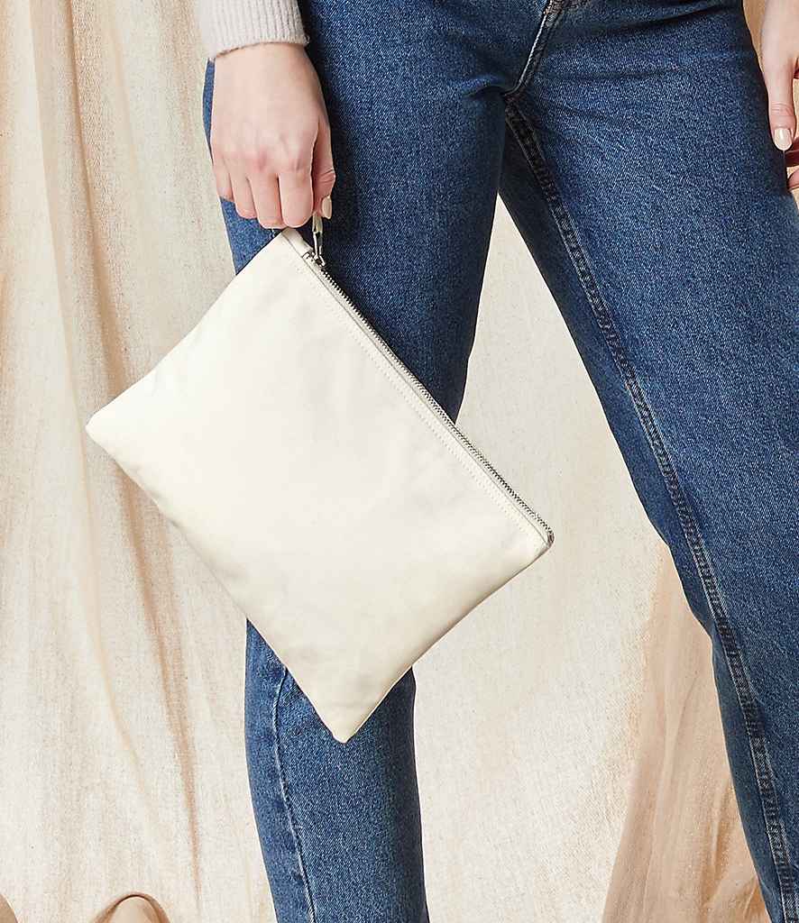 Westford Mill Canvas Accessory Pouch in Natural by Westford Mill — Custom branded clothing by Print Press, featuring premium embroidery produced in our specialist print lab in the UK.