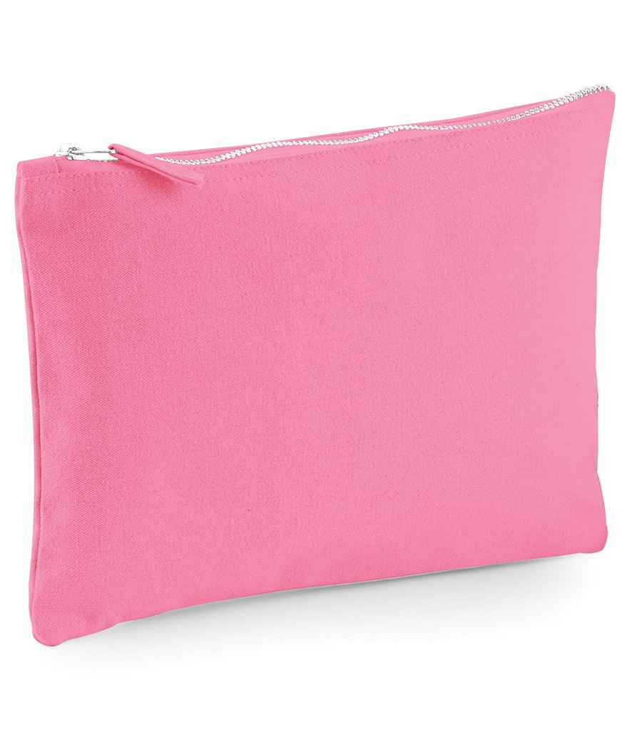 Westford Mill Canvas Accessory Pouch in True Pink by Westford Mill — Custom branded clothing by Print Press, featuring premium embroidery produced in our specialist print lab in the UK.