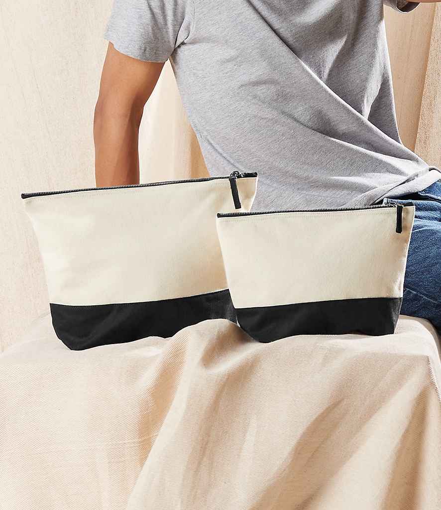 Westford Mill Dipped Base Accessory Bag in Natural Black by Westford Mill — Custom branded clothing by Print Press, featuring premium embroidery produced in our specialist print lab in the UK.