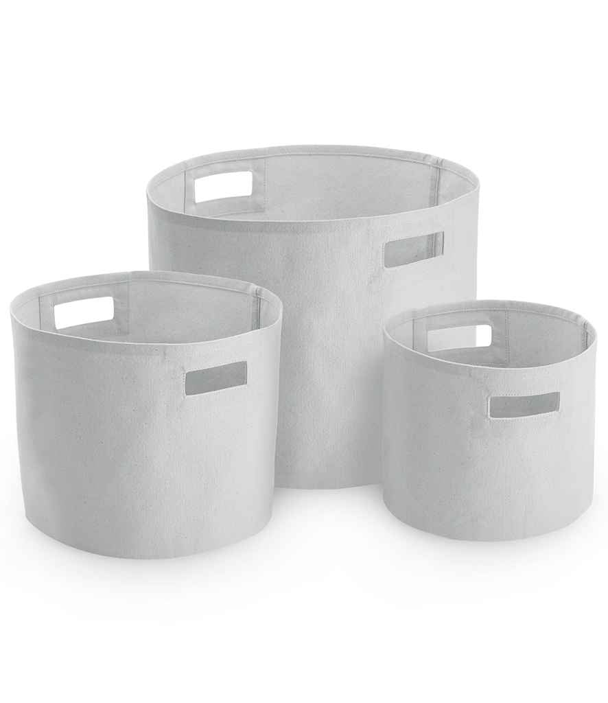 Westford Mill Canvas Storage Tubs in Light Grey by Westford Mill — Custom branded clothing by Print Press, featuring premium embroidery produced in our specialist print lab in the UK.