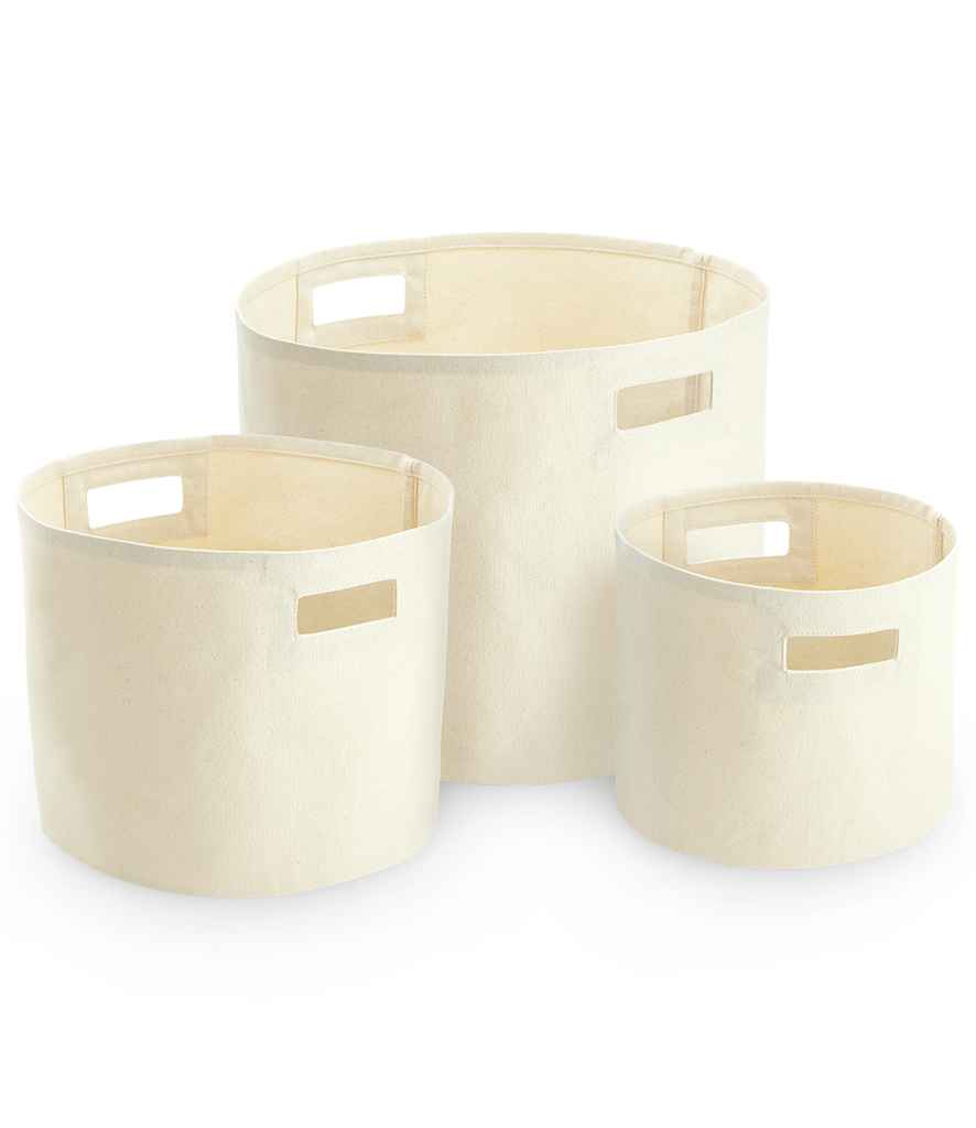 Westford Mill Canvas Storage Tubs in by Westford Mill — Custom branded clothing by Print Press, featuring premium embroidery produced in our specialist print lab in the UK.