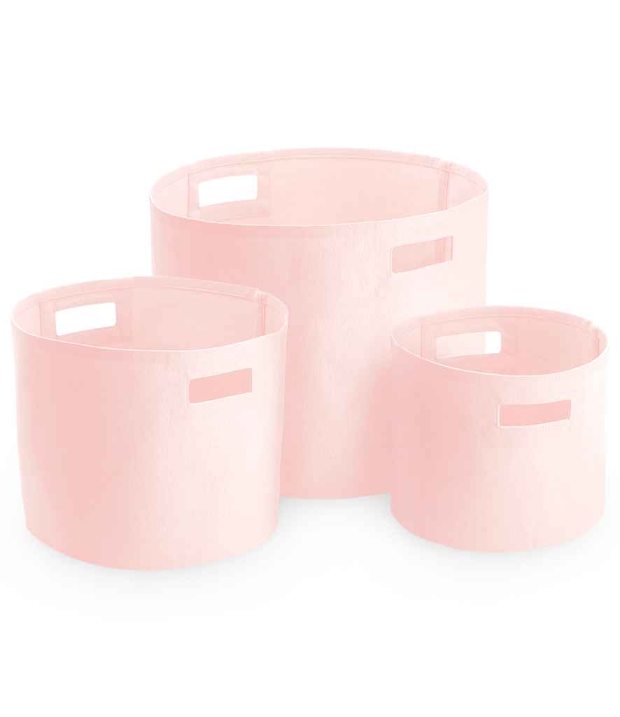 Westford Mill Canvas Storage Tubs in Pastel Pink by Westford Mill — Custom branded clothing by Print Press, featuring premium embroidery produced in our specialist print lab in the UK.