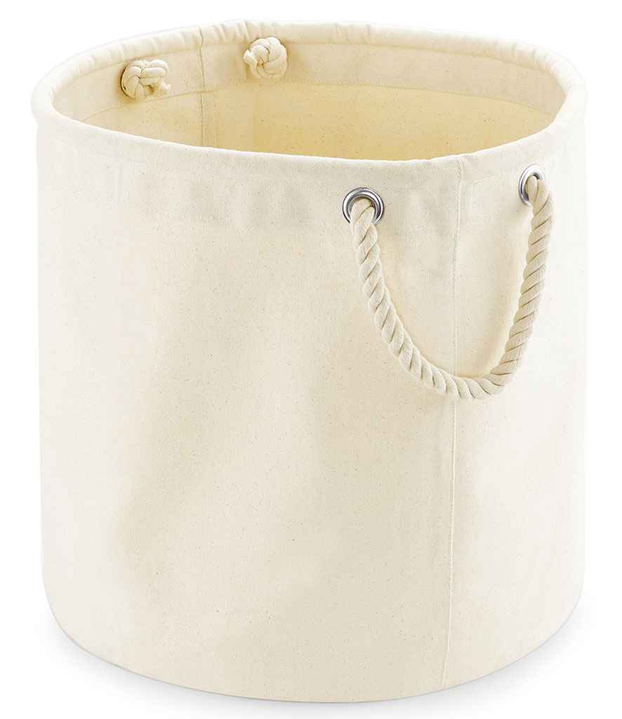 Westford Mill Heavy Canvas Storage Trug in Natural by Westford Mill — Custom branded clothing by Print Press, featuring premium embroidery produced in our specialist print lab in the UK.