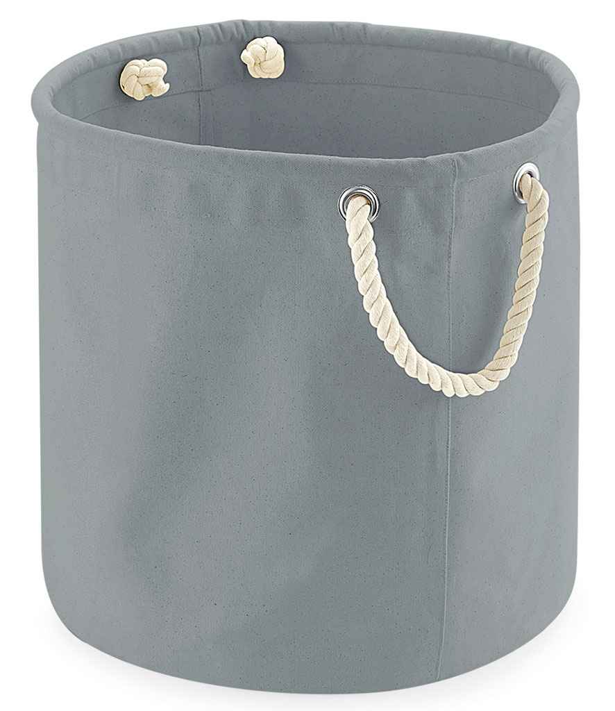 Westford Mill Heavy Canvas Storage Trug in Pure Grey by Westford Mill — Custom branded clothing by Print Press, featuring premium embroidery produced in our specialist print lab in the UK.