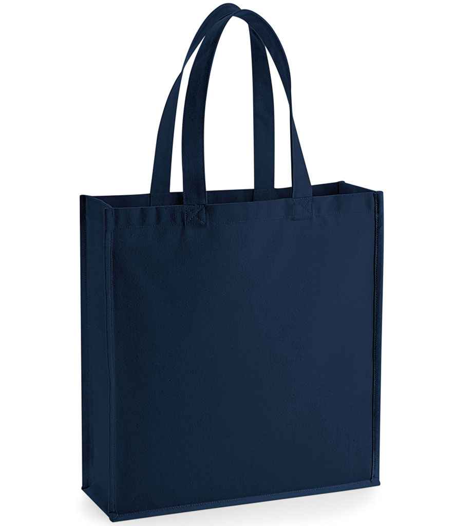 Westford Mill Gallery Canvas Tote Bag in ONE French Navy by Westford Mill — Custom branded clothing by Print Press, featuring premium embroidery produced in our specialist print lab in the UK.